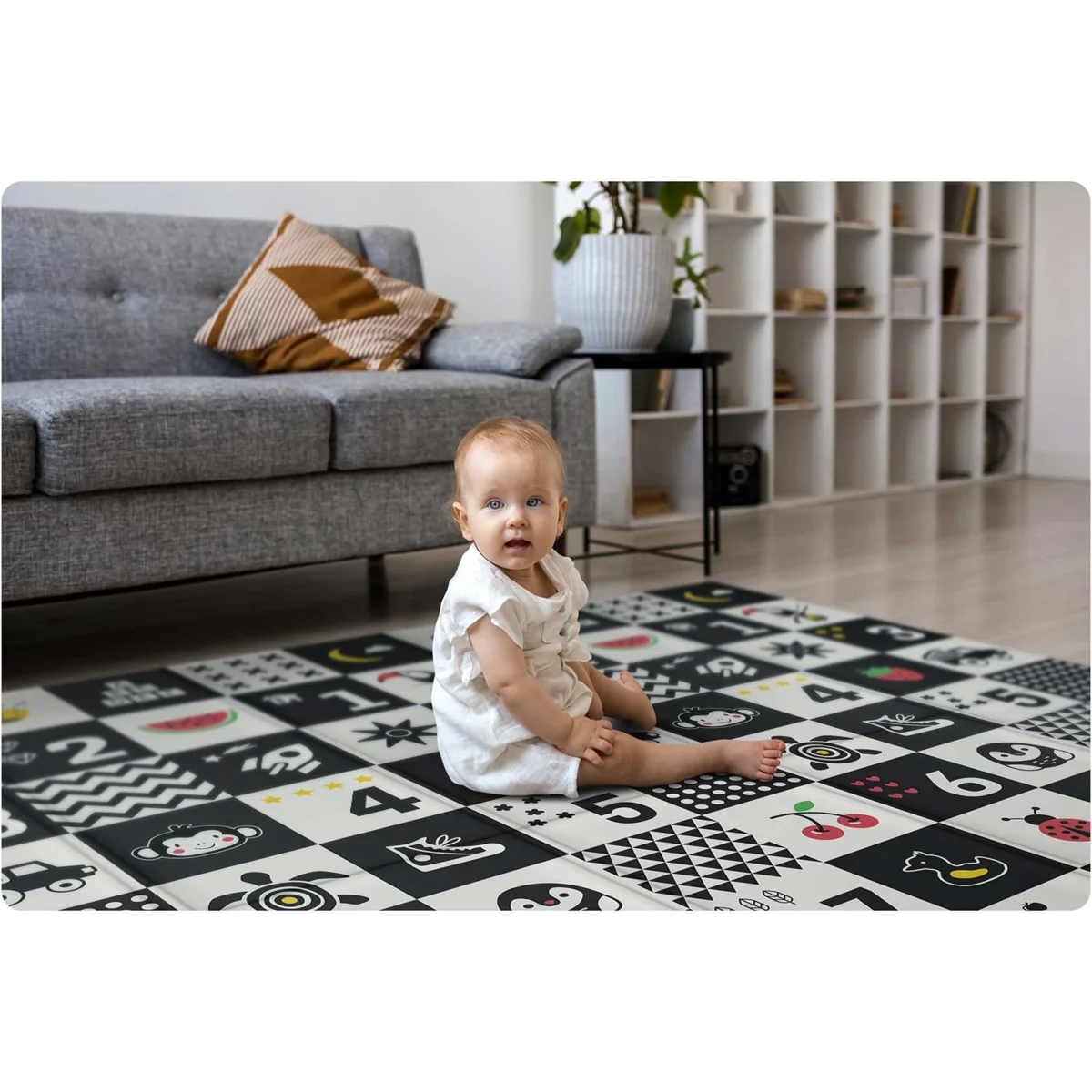 Mata piankowa edukacyjna składana dwustronna dla dzieci 180x200cm - obrazek 9