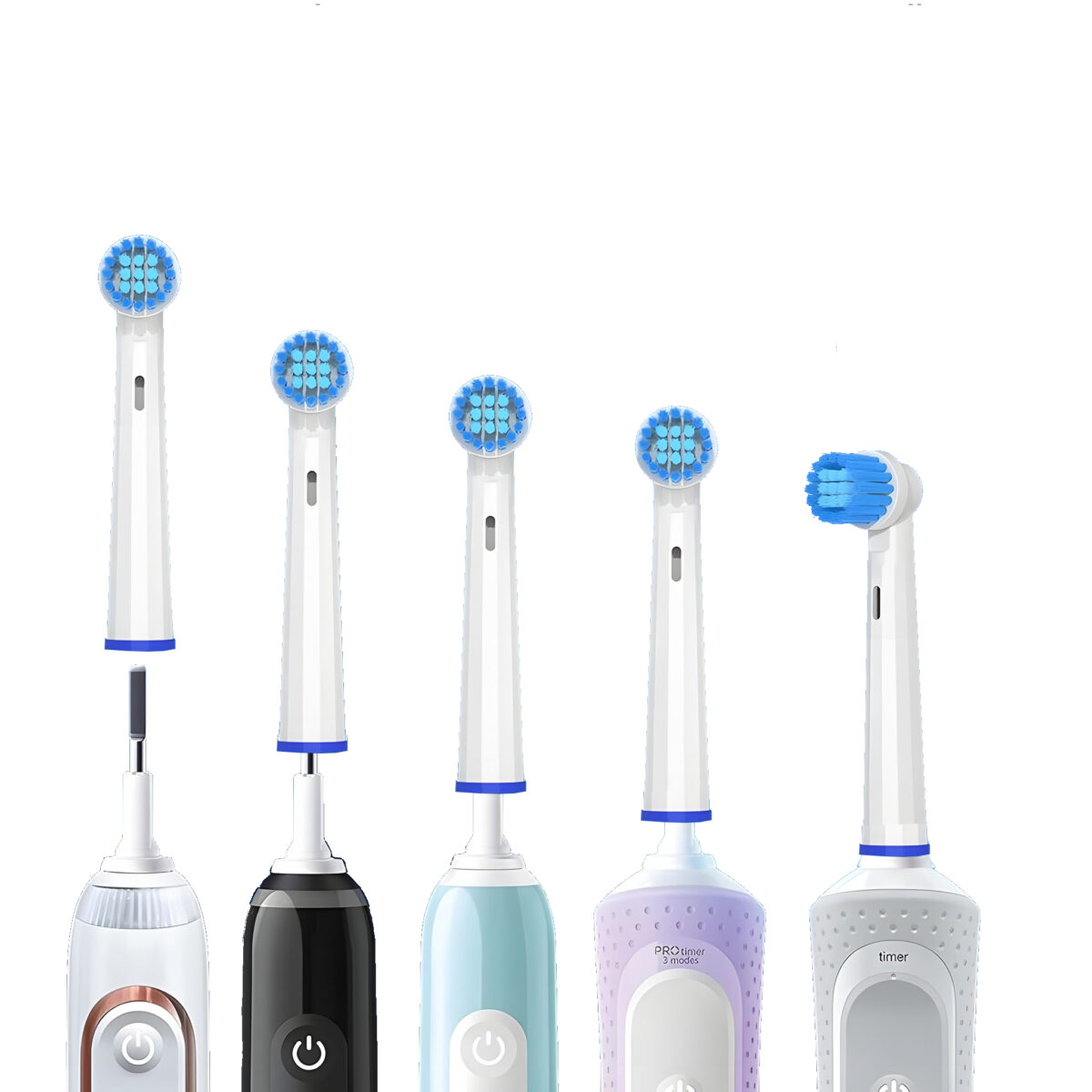 16 sztuk końcówek do szczoteczki elektrycznej EB17 zamiennik Oral B białe miękkie - obrazek 8
