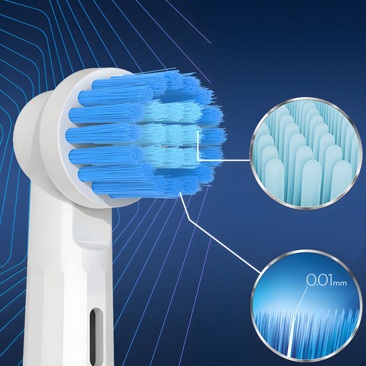 16 sztuk końcówek do szczoteczki elektrycznej EB17 zamiennik Oral B białe miękkie - obrazek 5