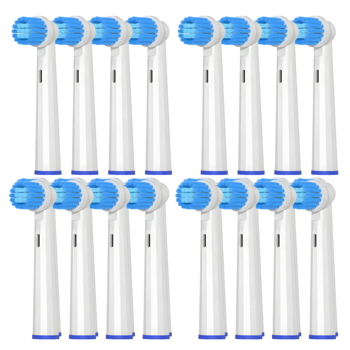 16 sztuk końcówek do szczoteczki elektrycznej EB17 zamiennik Oral B białe miękkie - obrazek 1