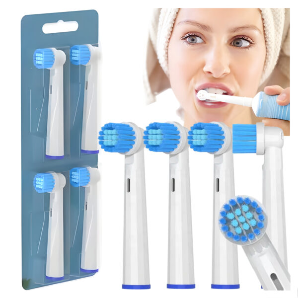 4x końcówki do szczoteczki elektrycznej EB17 zamiennik Oral B białe miękkie