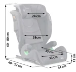 Fotelik samochodowy Nukido Louis Soft szary15-36 kg ISOFIX - obrazek 2