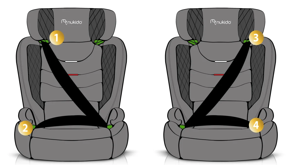 Fotelik samochodowy Nukido Louis Soft szary15-36 kg ISOFIX - obrazek 4