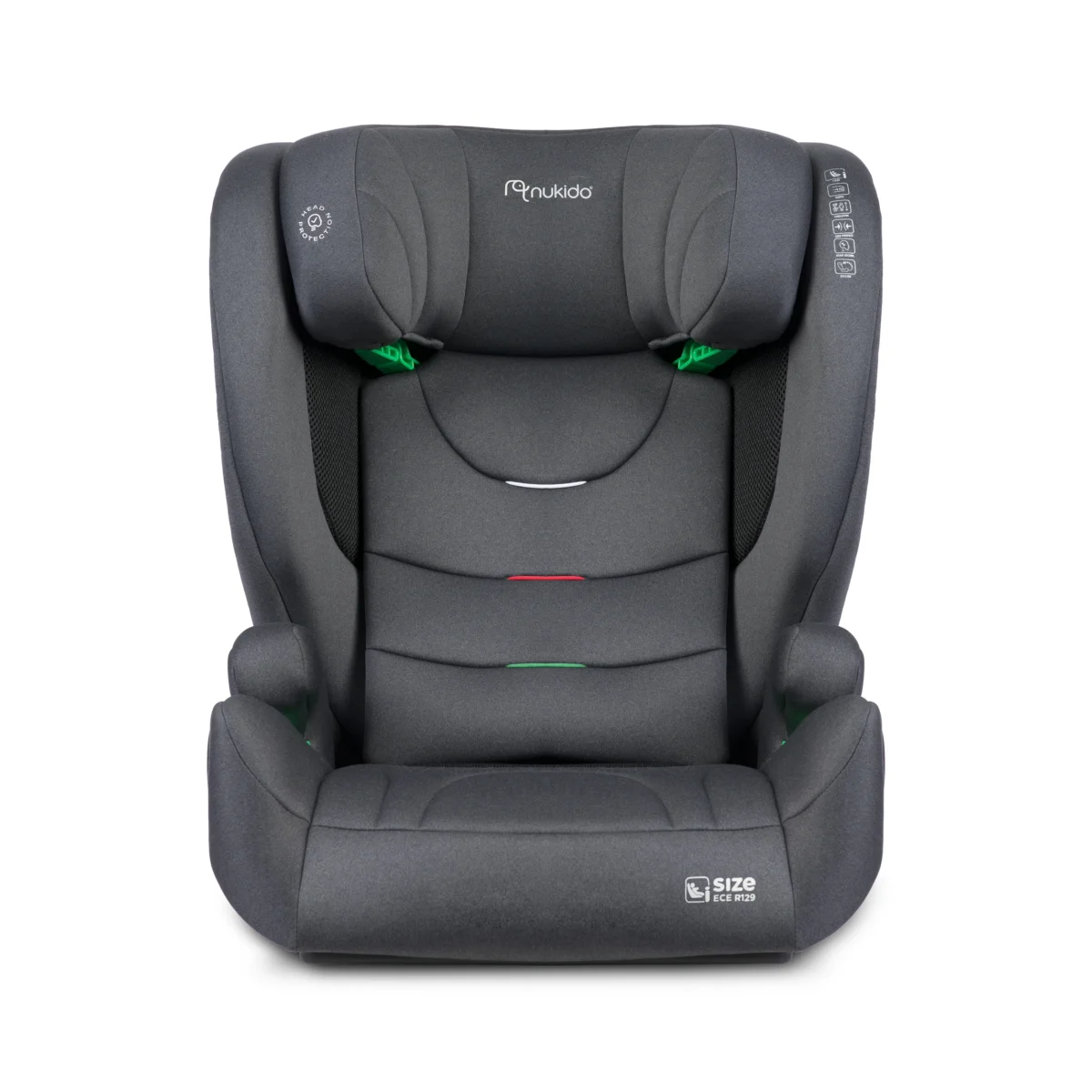 Fotelik samochodowy Nukido Louis Soft szary15-36 kg ISOFIX - obrazek 12