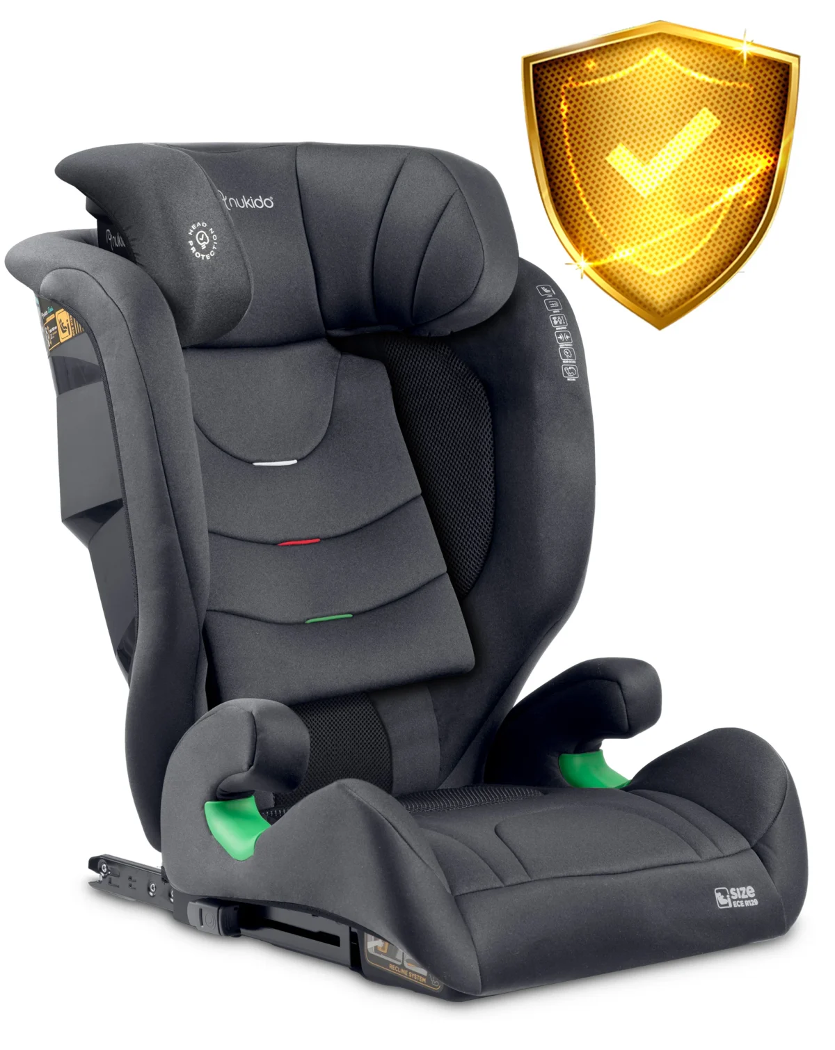 Fotelik samochodowy Nukido Louis Soft szary15-36 kg ISOFIX - obrazek 14