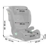 Fotelik samochodowy Nukido Louis Soft czarno-szary 15-36 kg ISOFIX - obrazek 11
