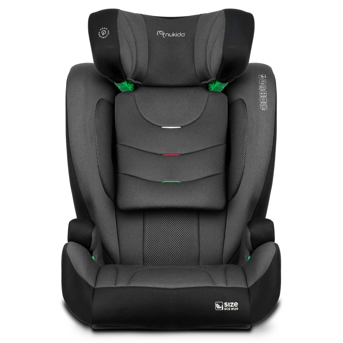 Fotelik samochodowy Nukido Louis Soft czarno-szary 15-36 kg ISOFIX - obrazek 15