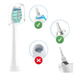 4x Końcówki do szczoteczek elektrycznych Wellmi, Białe  Kompatybilne z Philips Sonicare C2 - obrazek 7