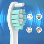 4x Końcówki do szczoteczek elektrycznych Wellmi, Białe  Kompatybilne z Philips Sonicare C2 - obrazek 4