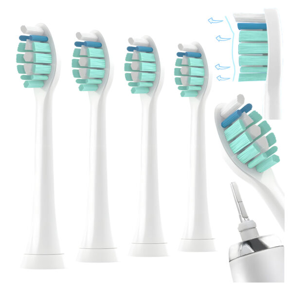 4x Końcówki do szczoteczek elektrycznych Wellmi, Białe  Kompatybilne z Philips Sonicare C2