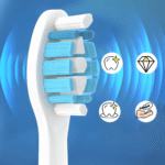 4x Końcówki do szczoteczek elektrycznych Wellmi, Białe  Kompatybilne z Philips Sonicare G2 - obrazek 4
