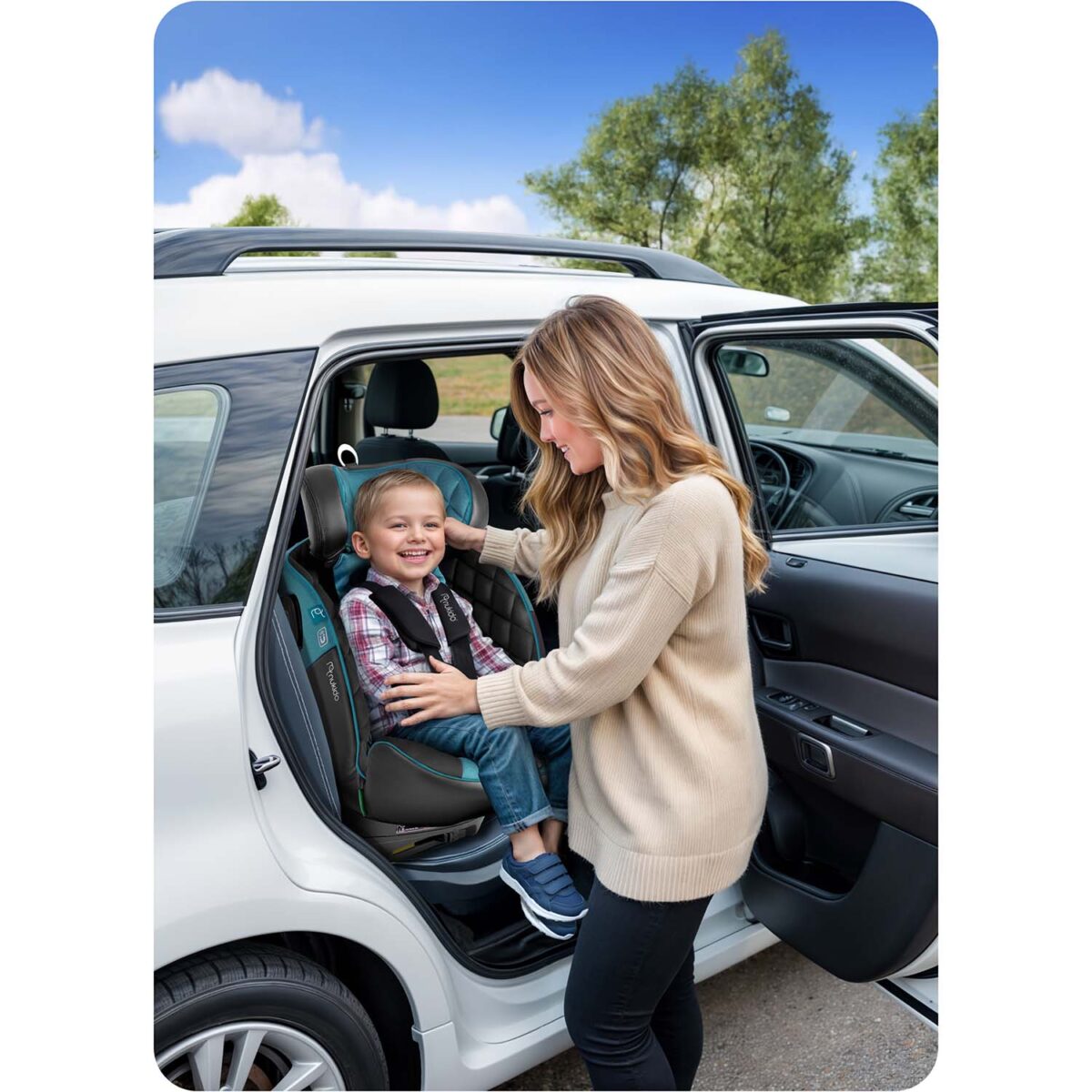 Fotelik samochodowy Nukido Prestige Line czarno-niebieski 0-36 kg ISOFIX - obrazek 5