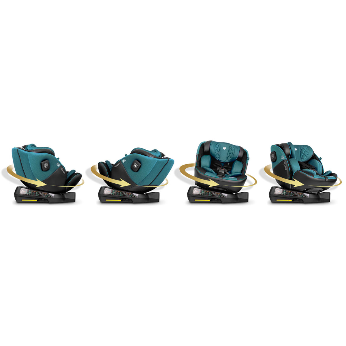 Fotelik samochodowy Nukido Prestige Line czarno-niebieski 0-36 kg ISOFIX - obrazek 6
