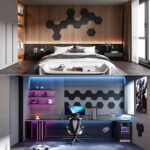 PANELE ŚCIENNE FILCOWE CZARNE akustyczne samoprzylepne wygłuszające Hexagon - obrazek 4