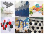 PANELE ŚCIENNE FILCOWE CZARNE akustyczne samoprzylepne wygłuszające Hexagon - obrazek 13