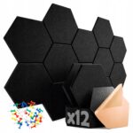 Tablica Panel Ścianka Zestaw Wygłuszający Samoprzylepny Do Studia Czarne