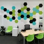 PANELE ŚCIENNE FILCOWE CZARNE akustyczne samoprzylepne wygłuszające Hexagon - obrazek 16