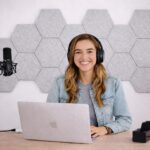 PANELE ŚCIENNE FILCOWE SZARONIEBIESKIE akustyczne samoprzylepne wygłuszając