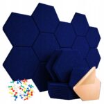 Tablica Panel Ścianka Zestaw Wygłuszający Samoprzylepny Ścienny Granatowy - obrazek 12