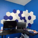 PANELE ŚCIENNE FILCOWE NIEBIESKIE akustyczne samoprzylepne wygłuszające - obrazek 11