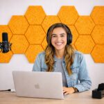 PANELE ŚCIENNE FILCOWE POMARAŃCZOWE akustyczne samoprzylepne wygłuszające