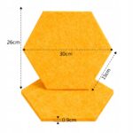 12x Tablica Panel Ścianka Zestaw Wygłuszający Samoprzylepny ścienny ORANGE - obrazek 3