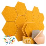 12x Tablica Panel Ścianka Zestaw Wygłuszający Samoprzylepny ścienny ORANGE