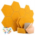 12x Tablica Panel Ścianka Zestaw Wygłuszający Samoprzylepny ścienny ORANGE - obrazek 10