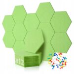 PANELE ŚCIENNE FILCOWE ZIELONE akustyczne samoprzylepne wygłuszając Hexagon - obrazek 5