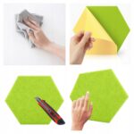 PANELE ŚCIENNE FILCOWE ZIELONE akustyczne samoprzylepne wygłuszając Hexagon - obrazek 6