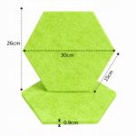 PANELE ŚCIENNE FILCOWE ZIELONE akustyczne samoprzylepne wygłuszając Hexagon - obrazek 8