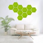PANELE ŚCIENNE FILCOWE ZIELONE akustyczne samoprzylepne wygłuszając Hexagon - obrazek 10