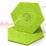 PANELE ŚCIENNE FILCOWE ZIELONE akustyczne samoprzylepne wygłuszając Hexagon - obrazek 11