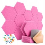 Tablica Panel Ścianka Zestaw Wygłuszający Samoprzylepny ścienny RÓŻOWY - obrazek 5