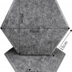 Tablica Panel Ścianka Zestaw Wygłuszający Samoprzylepny ścienny CIEMNOSZARY - obrazek 2