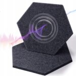 Tablica Panel Ścianka Zestaw Wygłuszający Samoprzylepny ścienny CIEMNOSZARY - obrazek 3