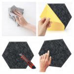 Tablica Panel Ścianka Zestaw Wygłuszający Samoprzylepny ścienny CIEMNOSZARY - obrazek 13