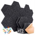 Tablica Panel Ścianka Zestaw Wygłuszający Samoprzylepny ścienny CIEMNOSZARY - obrazek 14