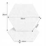 Tablica Panel Ścianka Zestaw Wygłuszający Samoprzylepny ścienny BIAŁY - obrazek 14