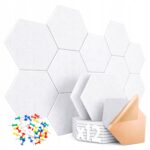 Tablica Panel Ścianka Zestaw Wygłuszający Samoprzylepny ścienny BIAŁY - obrazek 13