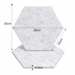 Tablica Panel Ścianka Zestaw Wygłuszający Samoprzylepny ścienny JASNOSZARY - obrazek 13