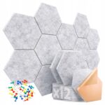 Tablica Panel Ścianka Zestaw Wygłuszający Samoprzylepny ścienny JASNOSZARY - obrazek 11