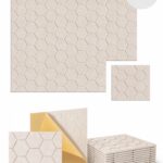 PANELE ŚCIENNE FILCOWE 3D BEŻOWE akustyczne samoprzylepne Mata wygłuszająca