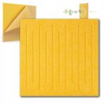 PANELE ŚCIENNE FILCOWE 3D ŻÓŁTE akustyczne samoprzylepne Mata wygłuszająca