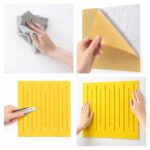 Panel ścienny samoprzylepny filcowy Zagłówek Mata wygłuszająca 30cm Żółty - obrazek 6