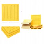 Panel ścienny samoprzylepny filcowy Zagłówek Mata wygłuszająca 30cm Żółty - obrazek 7