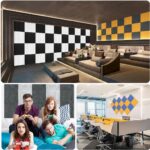 PANELE ŚCIENNE FILCOWE 3D CZARNE akustyczne samoprzylepne Mata wygłuszająca - obrazek 11