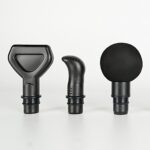 PISTOLET DO MASAŻU MASAŻER PLECÓW CIAŁA MASSAGE GUN 6 KOŃCÓWEK LCD CZERWONY - obrazek 5