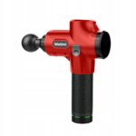 PISTOLET DO MASAŻU MASAŻER PLECÓW CIAŁA MASSAGE GUN 6 KOŃCÓWEK LCD CZERWONY - obrazek 10