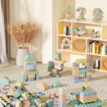 Klocki konstrukcyjne zestaw 108 el. Stolik eko z Pszenicznej Słomy 10924E - obrazek 10